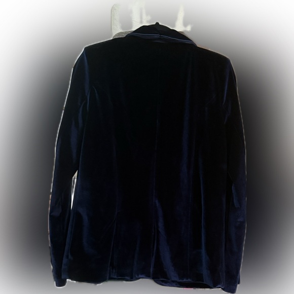 Fate, Women’s Navy Velvet Blazer Jacket size large - Picture 3 of 3